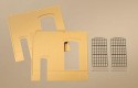 80602 Auhagen Brick walls with industrial windows and door openings yellow (2pc)